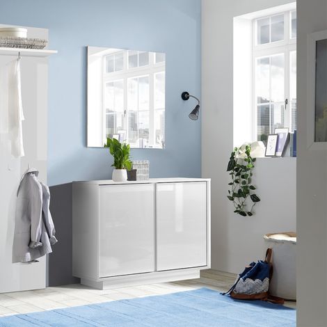 Aparador contenedor 2 puertas blanco brillante 92cm Agape Ice. (1/4)