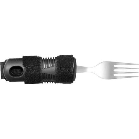 Fourchette adaptative en acier inoxydable pour personnes âgées, antidérapante, pour les repas. Vaisselle adaptée aux personnes âgées. (1/3)