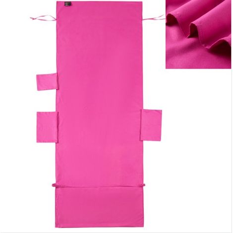 Funda para tumbona, toalla para hamaca, absorbente y de secado rápido, impermeable y resistente al sol, color liso, 215 x 75 cm, rosa (1/5)