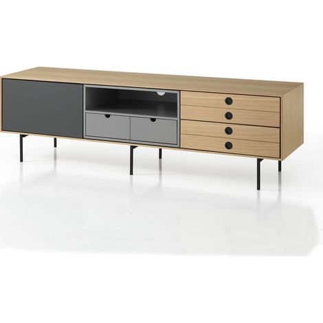 Madia porta TV effetto legno finitura rovere cm. L.170 P.40 H.51