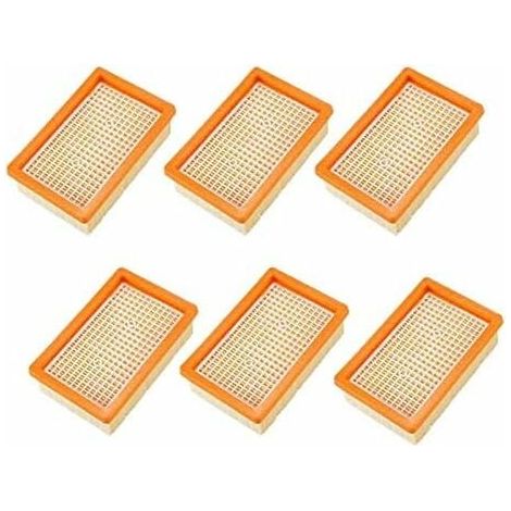Lot de 6 Filtres pour Aspirateur Karcher MV4 MV5 MV6 WD4 WD5 WD6, PièCes de Rechange Filtre HéPatique (1/5)