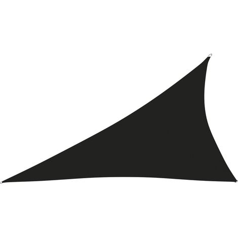 Telo parasole vela parasole triangolare tessuto Oxford 3 x 4 x 5 m nero 020009847