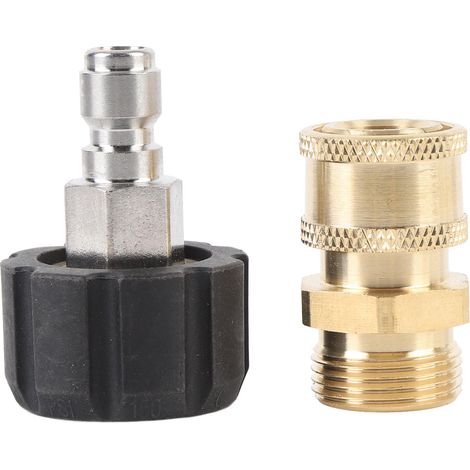 Raccords à connexion rapide pour nettoyeur haute pression en laiton 3/8 pouces vers M22 mâle femelle, ensemble d'adaptateurs 15MM (3/8 M22-15)