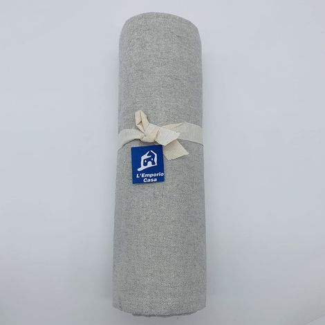 Housse de canapé couvre-lit en toile grossière robuste coton en Panama 160 x 260 – 260 x 280 – 360 x 280 cm – Maxi drap housse coton (gris, 260 x 280) (1/5)