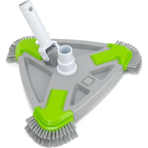 Brosse Piscine avec Raccord d’Aspiration 35cm Triangle, Brosse Aspirateur Piscine avec Brosses Latérales, Tête Aspirateur Piscine pour Tuyau 32/38mm, Nettoyeur Piscine pour Piscine Hors Sol & Enterrée (1/5)