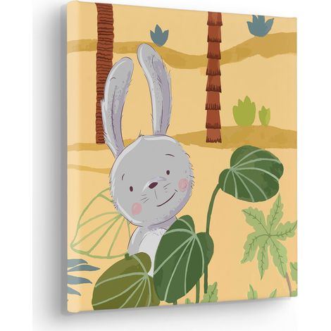 Komar Canvasbild Rabbit Food - 30 x 30 cm - Bild auf Keilrahmen - für Kinderzimmer (1/2)