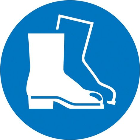 SafetyMarking Gebotsschild Folie D200 mm Fußschutz benutzen (1/2)