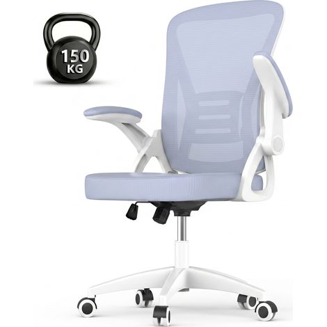 Sedia da Ufficio Ergonomica, Sedia Girevole per Computer, con Supporto Lombare, con Braccioli 3D, Altezza Regolabile, Inclinazione Regolabile, Materiale in Rete Traspirante, Viola chiaro (1/5)
