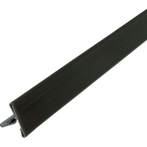 Dalsys T Profil Edelstahl, Fliesenschiene 2,5m, Übergangsschiene, Übergansprofil Edelstahl, V2A Edelstahl - Schwarz, gebürstet 2,5m x 25mm