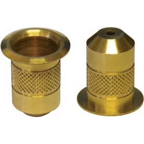 10PZ POZZETTI IN OTTONE PER ASTE -  mm.14