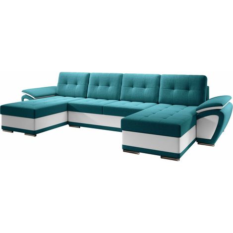 Sofá rinconero Arvada 115, Rico 11 + Soft 17, Función de descanso, Almacenaje, 336x157x97cm, 0