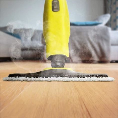 Chiffon Microfibre - Pour Balai Vapeur Karcher Easy Fix SC2 SC3 SC4 SC5 - 345 x 120 mm - Blanc - Lot de 6 (1/3)