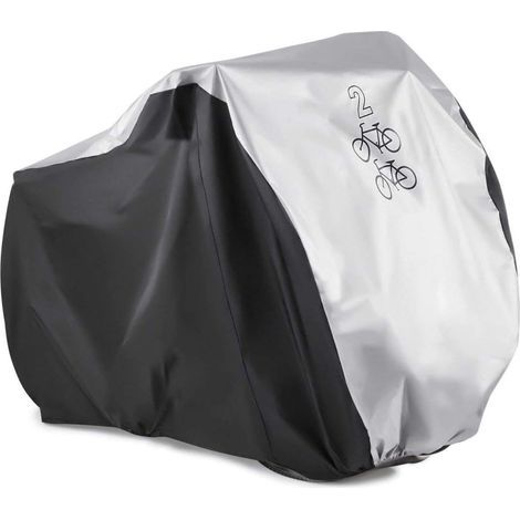 Housse Vélo Bache de Protection pour Vélo Etanche à la Pluie Poussière UV Imperméable pour Bicyclette VTT et Vélo de Route pour 2 Vélo (1/5)