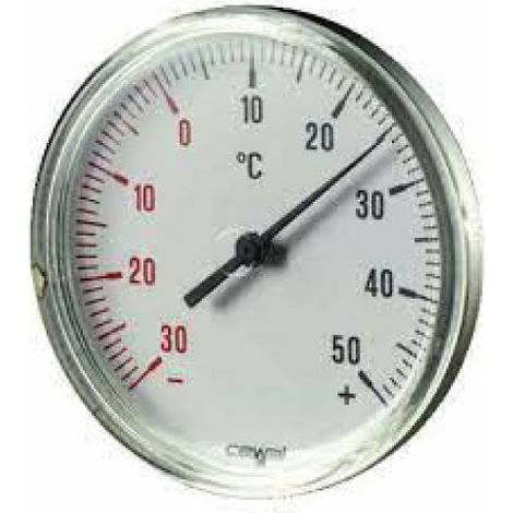Termometro bimetallico cassa inox Ø62mm attacco posteriore CEWAL
