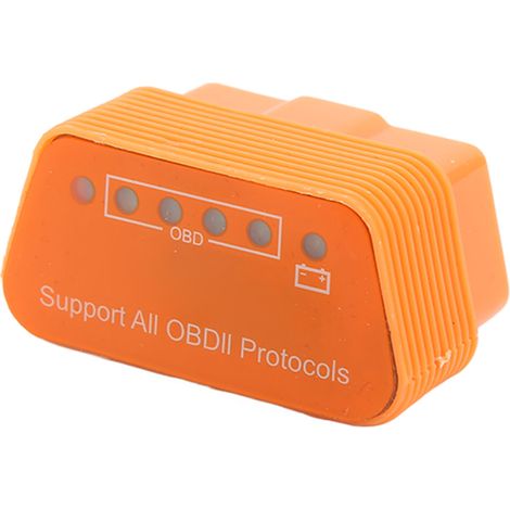 Ortviai Lecteur de codes défauts OBD2 Bluetooth ELM327 V1.5 orange pour voitures compatibles OBDII (1/5)