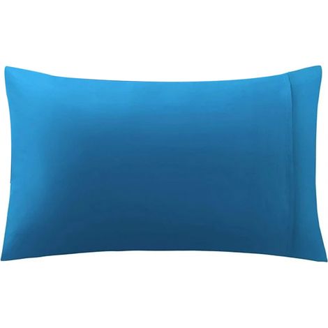 Taie D Oreiller - Fermeture Enveloppe - Coton Résistant Aux Bouloches - Pour Maison Et Hôtel - Lot De 2 (1/5)