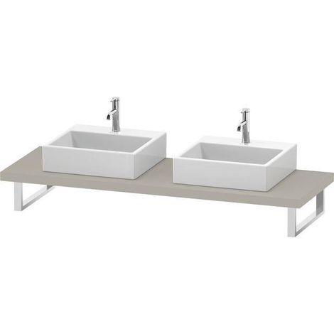 Duravit DuraStyle console per lavabi da appoggio e lavabi da incasso, spessore piano 45mm, dimensioni 2000x550mm, con 2 tagli., Colore (anteriore/corpo): Bianco opaco Decor bianco opaco - DS103C01818-