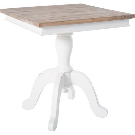 esa auxiliar redonda 50 x 65 x 50 cm de madera de mindi maciza y metal blanco diseño contemporáneo 10000919 (1/5)
