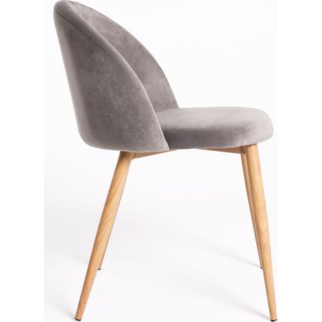 Packs Sillas Comedor - Pack 4 Sillas Vint Terciopelo - Gris