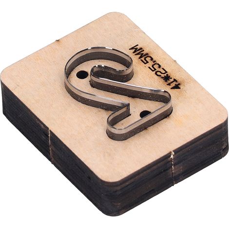 Matrice de découpe et de perforation n° 2, lame en acier allié, pour bois, cuir, carton, argile (cadeau). (1/5)