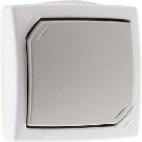Zenitech – Interrupteur va-et-vient encastrable IP44 – Résistant aux éclaboussures – Bornes automatiques pour câblage facile – Fixation stable
