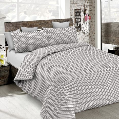 Housse de Couette Printed Colors Maiden Gris Tourterelle 2 Places (1/4)