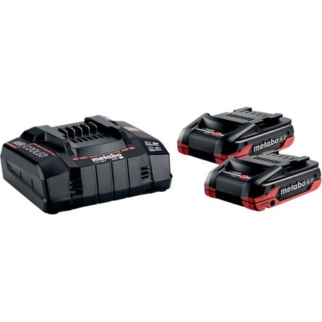 KIT DI 2 BATTERIE METABO 4,0Ah LiHDX + CARICABATTERIE- OFFERTA -