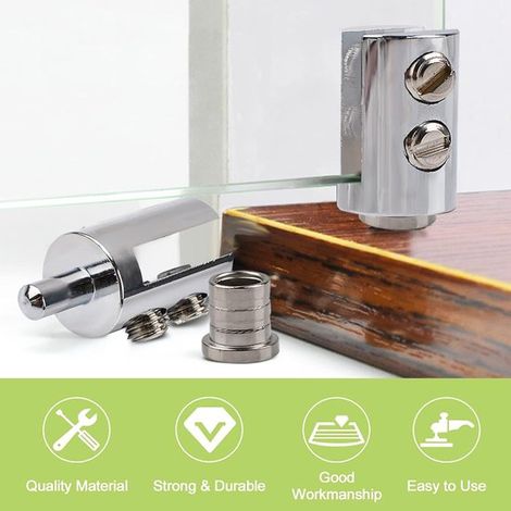 4 piezas, Mini bisagras, Bisagra para muebles, Bisagra extraíble, Bisagra para cristal, Bisagras para ventanas, Plateado (1/5)