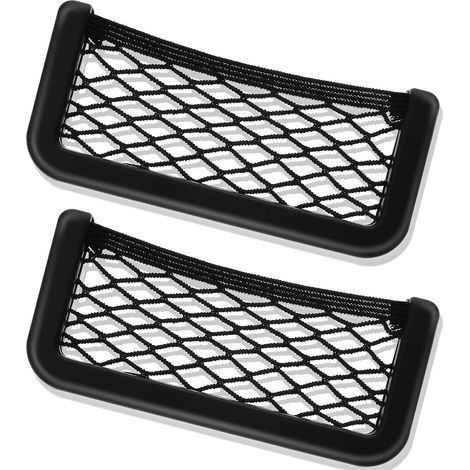 2-teilige Aufbewahrungstasche aus Netzgewebe mit ABS-Rahmen – Handyhalterung fürs Auto, Gepäckraum-Organizer für Auto, Wohnmobil und Boot (17 x 8 cm) (1/5)