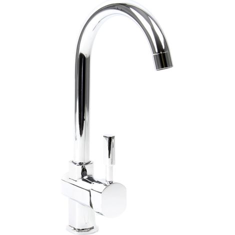 Wiltec Rubinetto da cucina girevole a 360° cromato con raccordo da 16,41mm (3/8")