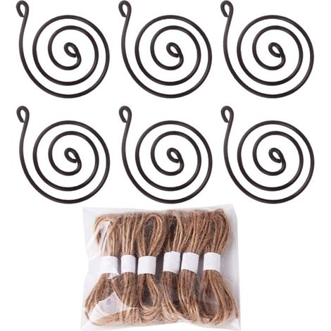 Lot de 6 supports suspendus pour plantes aériennes avec ficelles, support sans terre (1/5)