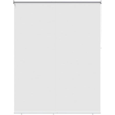 Store enrouleur blanc avec protection UV, 200 x 140 cm, fibre de polyester. (1/5)