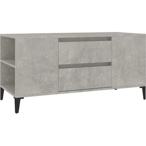 Maison Exclusive - TV-Schrank Betongrau 102x44,5x50 cm Holzwerkst (1/5)