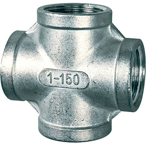 Riegler Kreuzverteiler, 4 x innen, Rp 3/4, Edelstahl 1.4408 (1/3)