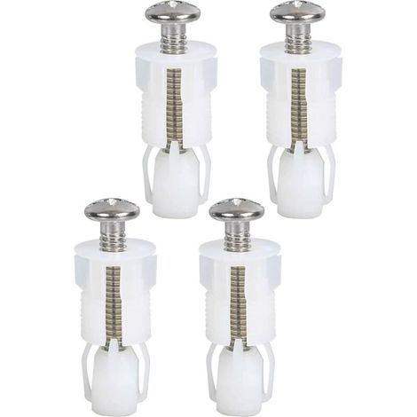 Set mit 4 WC-Sitzbefestigungen, WC-Deckelschrauben, universellem WC-Sitz-Ersatzteilset, WC-Deckel-Ersatzteilset
