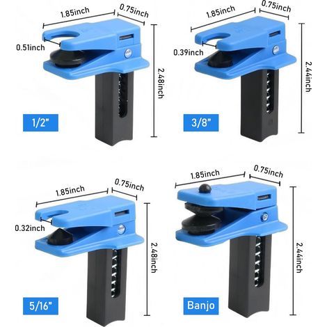 Convient pour 4 colliers de serrage de conduite de frein de voiture, outil d'étanchéité de conduite de frein, kit de colliers d'arrêt automatique du liquide de frein, universel pour la plupart des voi (1/5)