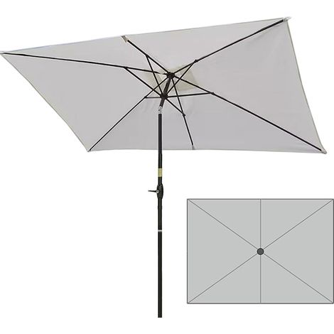 Toldo de repuesto para sombrilla rectangular de 2x3 m (solo tela), impermeable y resistente a los rayos UV (1/4)