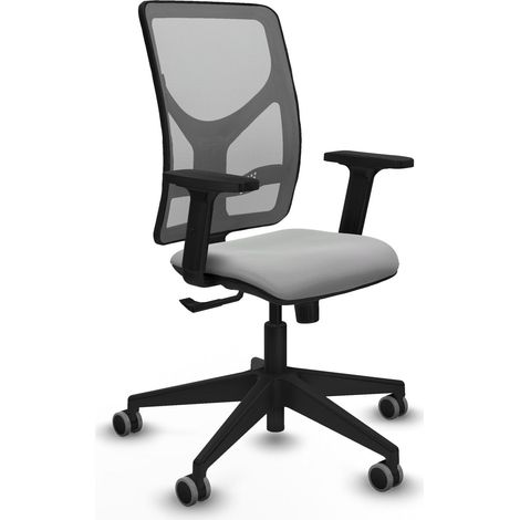 Silla de oficina piqueras y crespo Motilla gris claro cuero sintético (1/2)