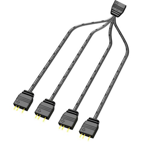 Câble répartiteur pour bande LED RGB avec connecteurs 1 à 4, prise LED ARGB, 3 broches, 5 V, rallonge, répartiteur en Y, multicolore (1/5)