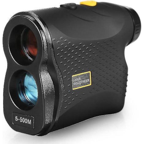 Télémètre de golf 500 m/600 m/900 m, télémètre avec compteur de vitesse, jumelles de chasse numériques (500 m, noir) Fyn290 (1/5)