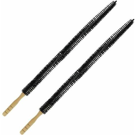 Lot de 2 Brosse radiateur Brosse de Nettoyage pour Radiateur 75 cm Longue et Flexible avec Manche en Bois Convient pour Radiateur et Sèche Linge (1/5)