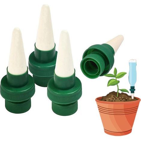 Irrigation Goutte a Goutte Bouteille, 4 Pièces Arrosage Goutte à Goutte en Céramique Arroseur Automatique Plantes Système D'Irrigation pour Jardin (1/5)