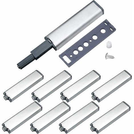 Push to Open Furniture Push to Open System Pressure Door Opener Push to Open System Damper for Home Furniture Door Cabinet Drawer Cabinet Magnetic Locks 8 Pcs (1/5)