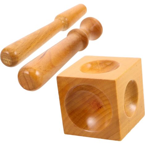 1 Ensemble Kit De Punch En Bois Cube Artisanal En Bois Carré Puncheur De Bijoux Professionnel Outils De Bricolage Fourniture De Bricolage Bloc De Chocolate (1/5)