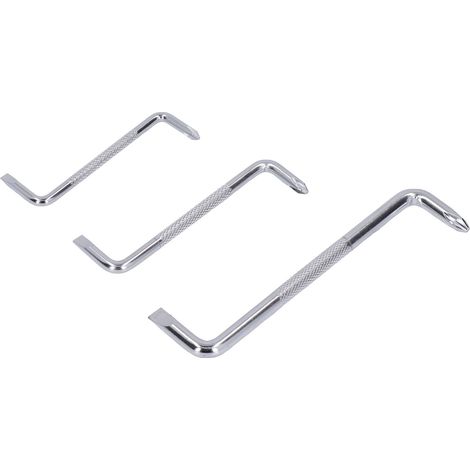 3Pcs Tournevis à Manche Court en Z à Double Tête 90° pour Réparations de Bicyclette et Électronique (1/5)