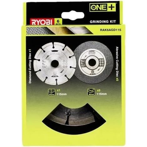 Ryobi Kit de discos profesionales 115 mm negro