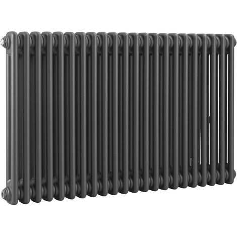 Baridi DH359 Horizontal Traditional 2 Column Radiator 600 x 1012mm Anthracite