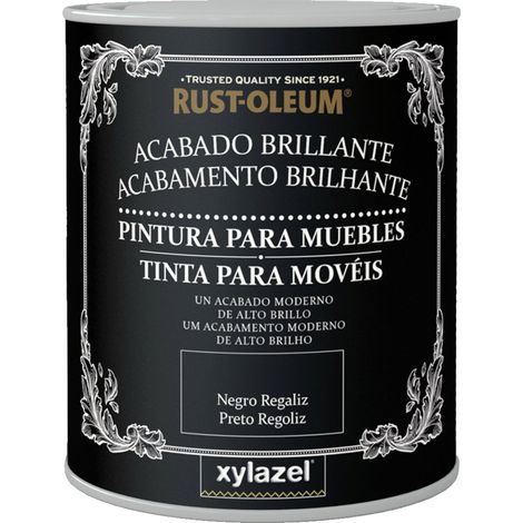 Rust-Oleum Bruguer Pintura para Muebles Brillante Negro Regaliz 750 ml (1/2)