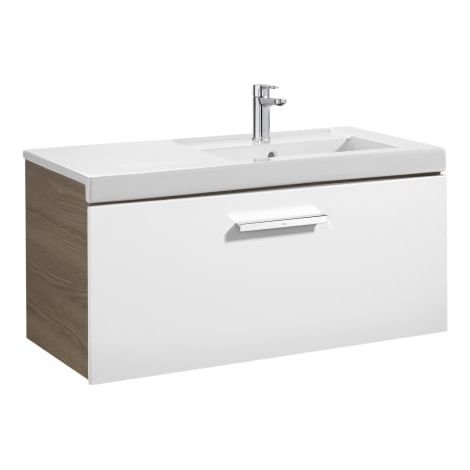 CONJUNTO PRISMA 1 CAJÓN 900 DERECHA BLANCO/FRESNO