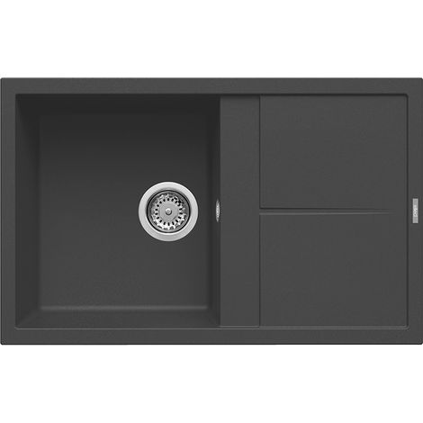 Lavello Elleci Incasso 1 vasca 79x50 Unico 300 Granitek Antracite LGU30059